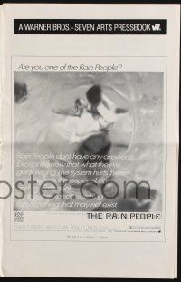 9c374 RAIN PEOPLE pressbook '69 Francis Ford Coppola, Robert Duvall, cool wet window image!
