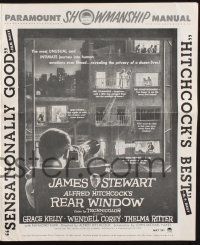 9c380 REAR WINDOW pressbook '54 Alfred Hitchcock, voyeur Jimmy Stewart & pretty Grace Kelly!