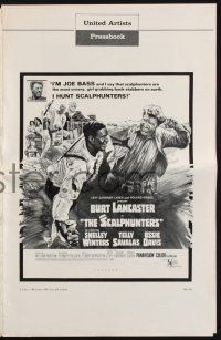 9c401 SCALPHUNTERS pressbook '68 great art of Burt Lancaster & Ossie Davis fighting in mud!
