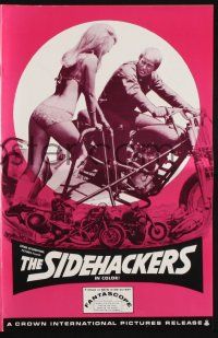 9c421 SIDEHACKERS pressbook '69 bikers mounted on burning steel!