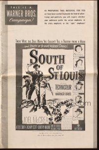 9c434 SOUTH OF ST. LOUIS pressbook '49 Joel McCrea & Alexis Smith in Missouri, cool western images