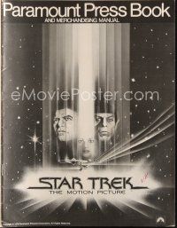 9c441 STAR TREK pressbook '79 cool art of William Shatner & Leonard Nimoy by Bob Peak!