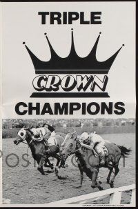 9c472 TRIPLE CROWN CHAMPIONS pressbook '77 horse racing, kung fu, sexploitation, bikers & more!