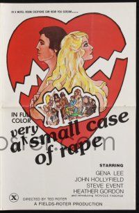 9c482 LITTLE MORE THAN LOVE 1sh '80 everyone can hear you scream, A Very Small Case of Rape!