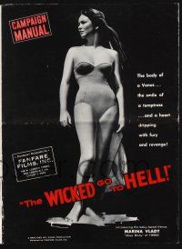 9c498 WICKED GO TO HELL pressbook '60 sexiest image of baby-faced Venus Marina Vlady!