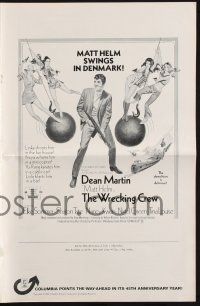 9c501 WRECKING CREW pressbook '69 cool art of Dean Martin as Matt Helm with sexy spy babes!