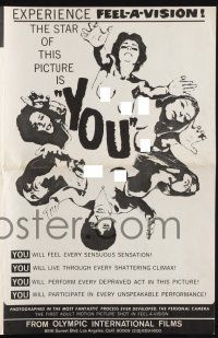 9c503 YOU pressbook '68 wacky sexploitation movie in first person perspective, YOU are the star!