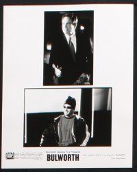 9c635 BULWORTH presskit w/ 9 stills '98 directed by Warren Beatty, cool political artwork cover!