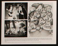 9c957 SNOW WHITE & THE SEVEN DWARFS presskit w/ 4 stills R93 Walt Disney animated cartoon classic!