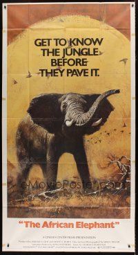 9d427 AFRICAN ELEPHANT 3sh '71 great artwork, get to know the jungle before they pave it!