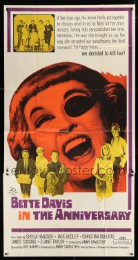 9d441 ANNIVERSARY 3sh '67 Bette Davis with funky eyepatch in another portrait in evil!