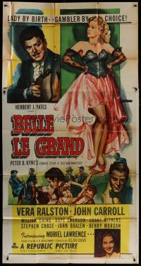 9d461 BELLE LE GRAND 3sh '51 art of sexy Vera Ralston who is a lady gambler by choice!