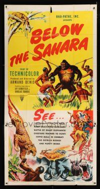 9d463 BELOW THE SAHARA 3sh '53 great giant African ape artwork stolen from Mighty Joe Young!