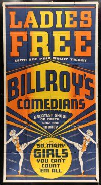 9d467 BILLROY'S COMEDIANS 3sh '30s so many girls you can't count 'em all, geat artwork!