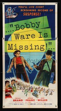 9d477 BOBBY WARE IS MISSING 3sh '55 Neville Brand, Arthur Franz, screen's master story of suspense!