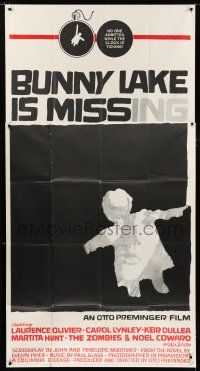 9d487 BUNNY LAKE IS MISSING 3sh '65 directed by Otto Preminger, great artwork by Saul Bass!