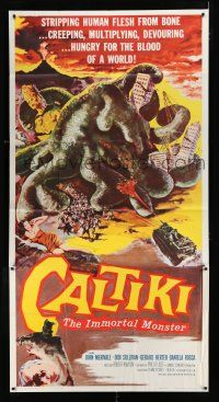 9d490 CALTIKI THE IMMORTAL MONSTER 3sh '60 Caltiki - il monstro immortale, cool art of creature!