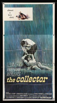 9d511 COLLECTOR 3sh '65 art of Terence Stamp & Samantha Eggar, William Wyler directed!