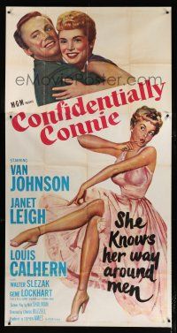 9d518 CONFIDENTIALLY CONNIE 3sh '53 great full-length art of sexy Janet Leigh + c/u w/Van Johnson!