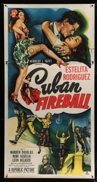 9d526 CUBAN FIREBALL 3sh '51 William Beaudine directed, art of sexy dancer Estelita Rodriguez!