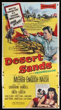9d542 DESERT SANDS 3sh '55 with the howling fury of a thousand sandstorms, they struck!