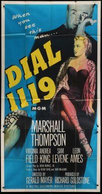 9d546 DIAL 1119 3sh '50 full-length sexy Virginia Field, Marshall Thompson, film noir!