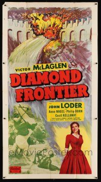 9d547 DIAMOND FRONTIER 3sh R40s Victor McLaglen mines for diamonds in South Africa!