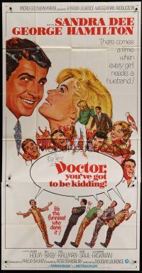 9d549 DOCTOR YOU'VE GOT TO BE KIDDING 3sh '67 art of Sandra Dee & George Hamilton by Hooks!