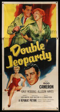9d553 DOUBLE JEOPARDY 3sh '55 great art of super sexy bad Allison Hayes & Rod Cameron!