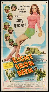 9d560 EIGHT IRON MEN 3sh '52 art of World War II soldiers dreaming of sexy terrific Mary Castle!