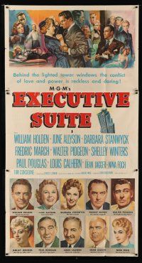 9d568 EXECUTIVE SUITE 3sh '54 William Holden, Barbara Stanwyck, Fredric March, June Allyson