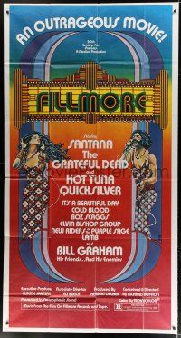 9d580 FILLMORE 3sh '72 Grateful Dead, Santana, rock & roll concert, cool Byrd art!