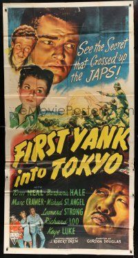 9d582 FIRST YANK INTO TOKYO 3sh '45 Tom Neal & Barbara Hale in most daring mission ever devised!