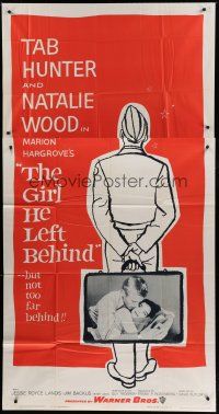 9d613 GIRL HE LEFT BEHIND 3sh '56 romantic image of Tab Hunter about to kiss Natalie Wood!