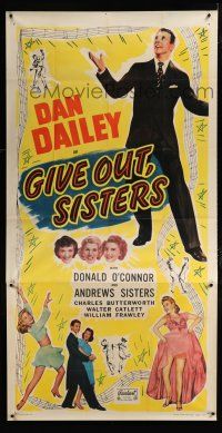 9d617 GIVE OUT SISTERS 3sh R49 full-length Dan Dailey, Donald O'Connor, The Andrews Sisters
