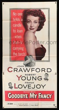 9d627 GOODBYE MY FANCY 3sh '51 no one holds a candle to Joan Crawford & Robert Young!