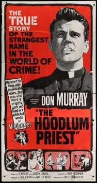 9d657 HOODLUM PRIEST 3sh '61 religious Don Murray saves thieves & killers, and it's true!