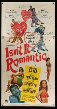 9d673 ISN'T IT ROMANTIC 3sh '48 Veronica Lake, Paramount's great big happy love-story-with-music!
