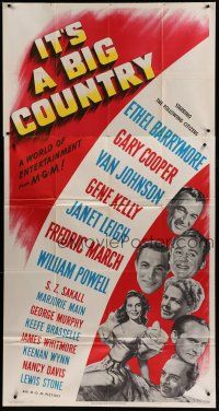 9d675 IT'S A BIG COUNTRY 3sh '51 Gary Cooper, Janet Leigh, Gene Kelly & other major stars!