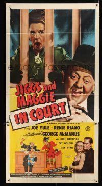 9d681 JIGGS & MAGGIE IN COURT 3sh '48 Joe Yule, Renie Riano, plus George McManus cartoon art!