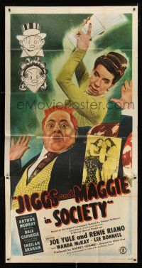 9d682 JIGGS & MAGGIE IN SOCIETY 3sh '48 artwork by George McManus, Joe Yule, Renie Riano