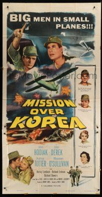 9d757 MISSION OVER KOREA 3sh '53 John Hodak & Derek are big men in small planes, Korean War!
