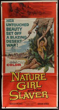 9d779 NATURE GIRL & THE SLAVER 3sh '59 artwork of naked untouched beauty Marion Michael!