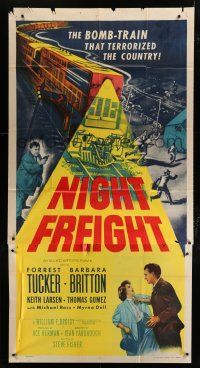 9d788 NIGHT FREIGHT 3sh '55 Forrest Tucker & the bomb-train that terrorized the country!