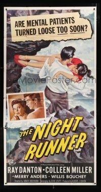 9d790 NIGHT RUNNER 3sh '57 are mental patients turned loose too soon, cool artwork!