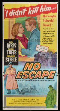 9d792 NO ESCAPE 3sh '53 Lew Ayres didn't kill him, but maybe he should have!
