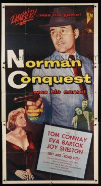 9d795 NORMAN CONQUEST 3sh '53 Tom Conway, conquest was his name, danger was his game!