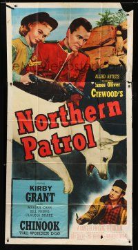 9d796 NORTHERN PATROL 3sh '53 Canadian Mountie Kirby Grant & Chinook the Wonder Dog!