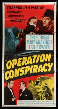9d805 OPERATION CONSPIRACY 3sh '57 they're trapped in a web of intrigue, mystery & murder!