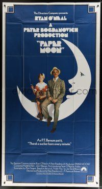 9d816 PAPER MOON int'l 3sh '73 great image of smoking Tatum O'Neal with dad Ryan O'Neal!